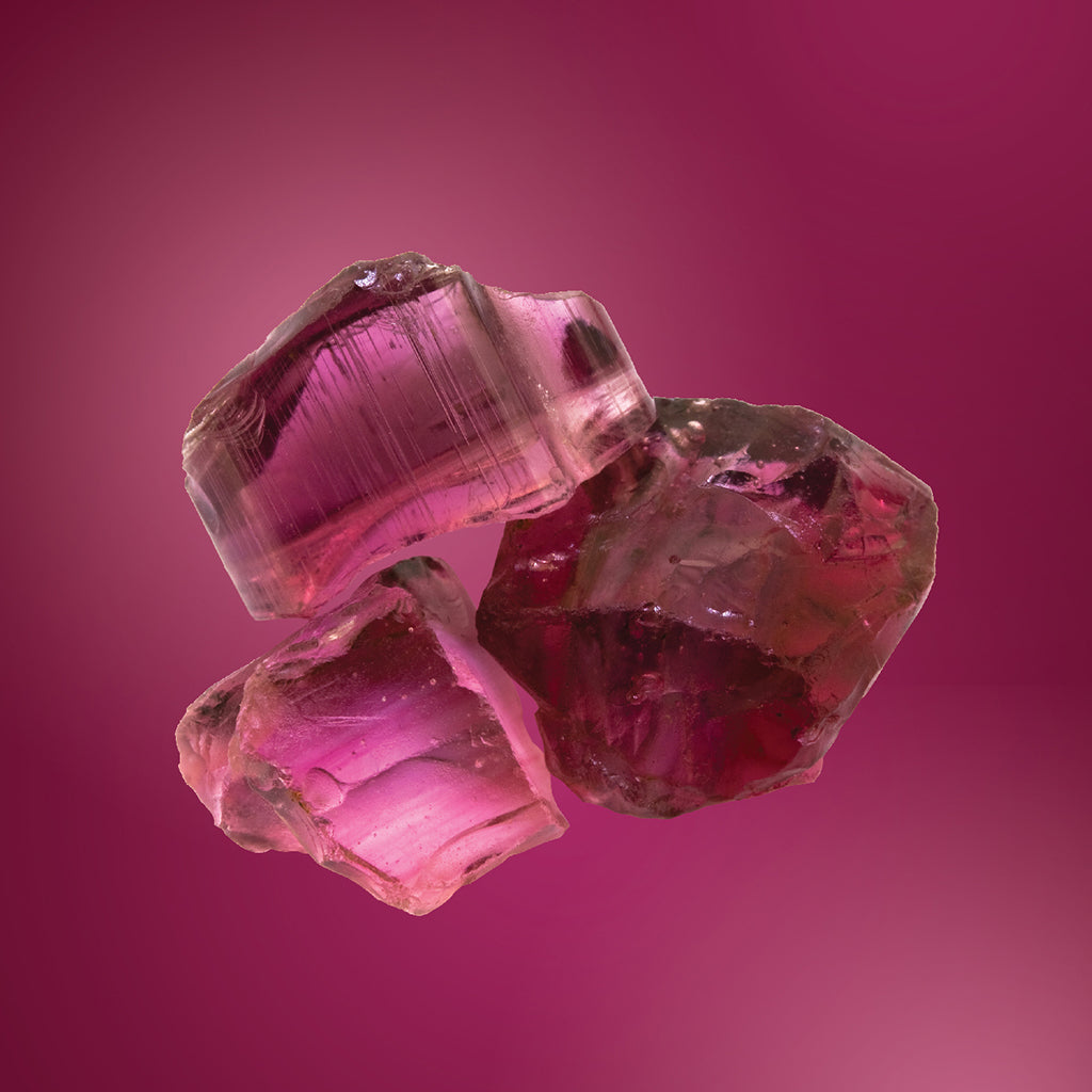 pink tourmaline gemstone card LOTUSWEI gem essences