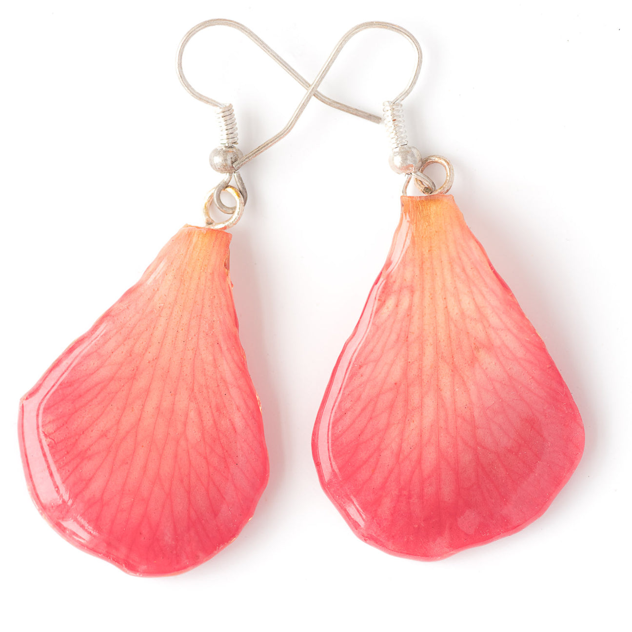 Pink Orchid Petal Earrings