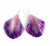 Purple-Blue Formosum Orchid Petal Earrings, Steel Hooks - Medium