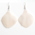 White Dendrobium Orchid Petal Earrings - Small